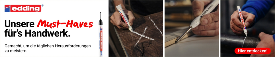 edding Marker für alle Herausforderungen des Handwerks